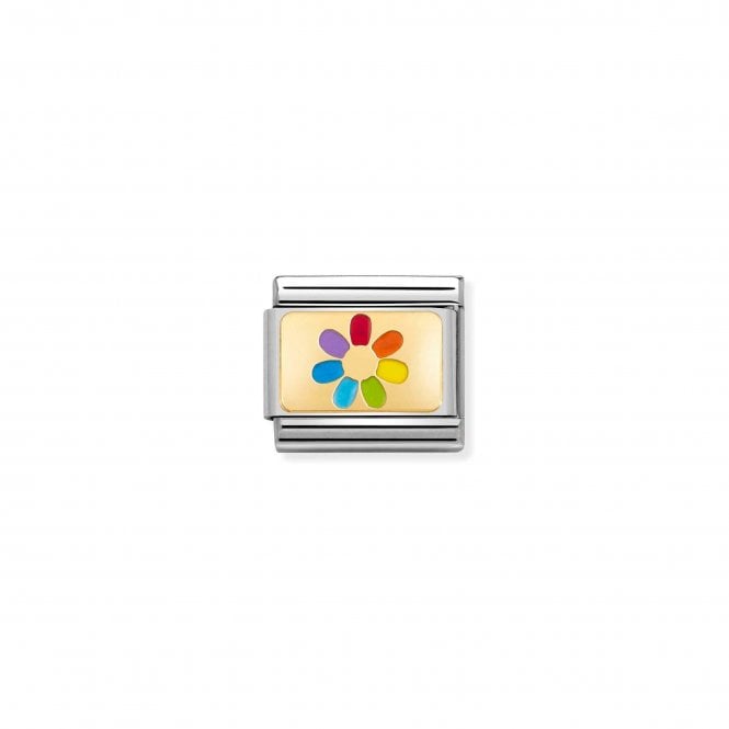 NOMINATION ITALY Classic Yellow Gold Rainbow Flower Charm