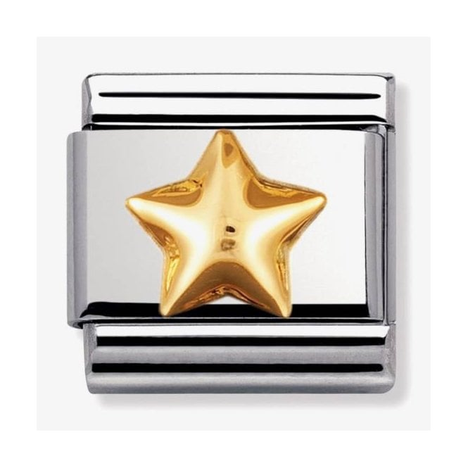 NOMINATION ITALY Classic Yellow Gold Raised Star Charm