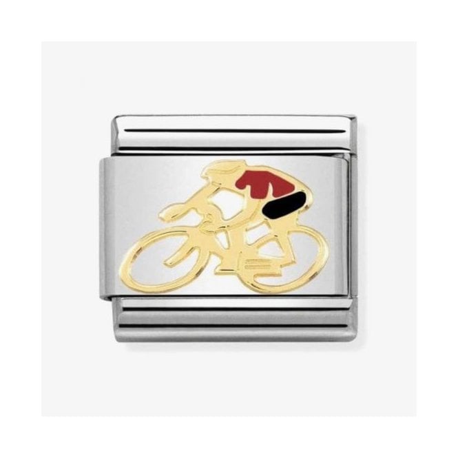 NOMINATION ITALY Classic Yellow Gold Red Cyclist Charm