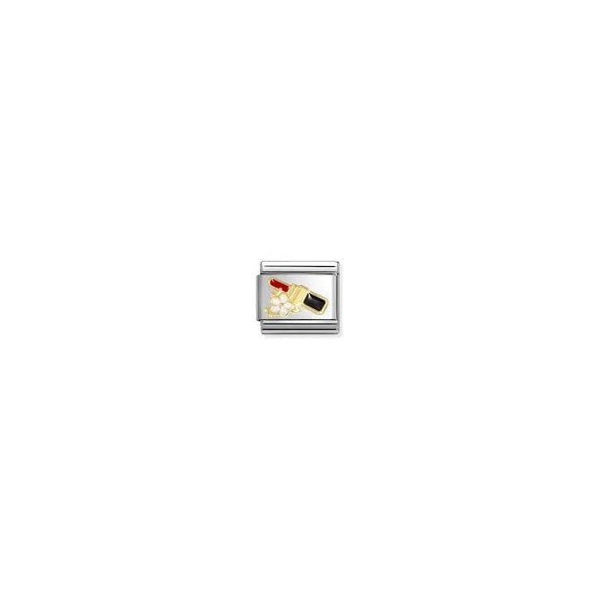 NOMINATION ITALY Classic Yellow Gold Red Lipstick Charm