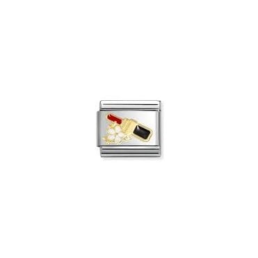 Classic Yellow Gold Red Lipstick Charm