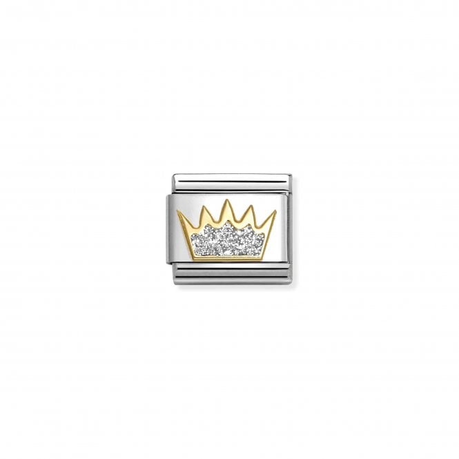 NOMINATION ITALY Classic Yellow Gold Silver Glitter Crown Charm