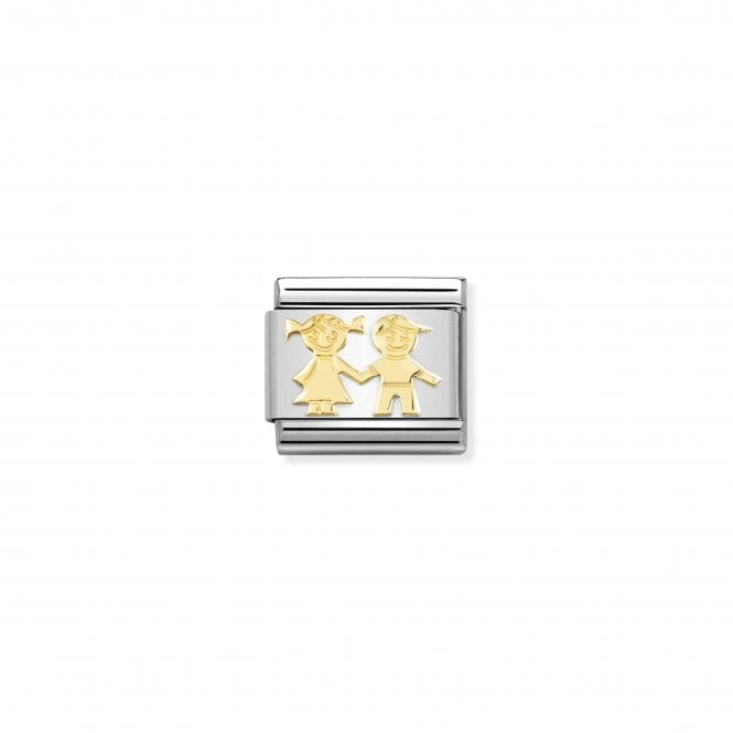 NOMINATION ITALY Classic Yellow Gold Sister & Brother Charm