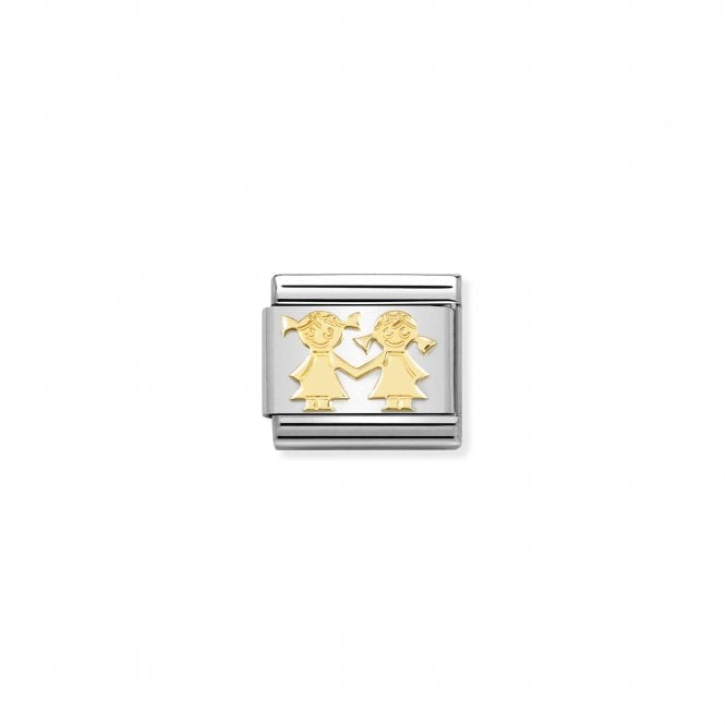NOMINATION ITALY Classic Yellow Gold Sisters Charm