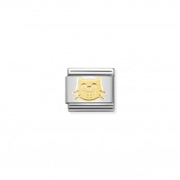 Classic Yellow Gold Smiling Cat Charm