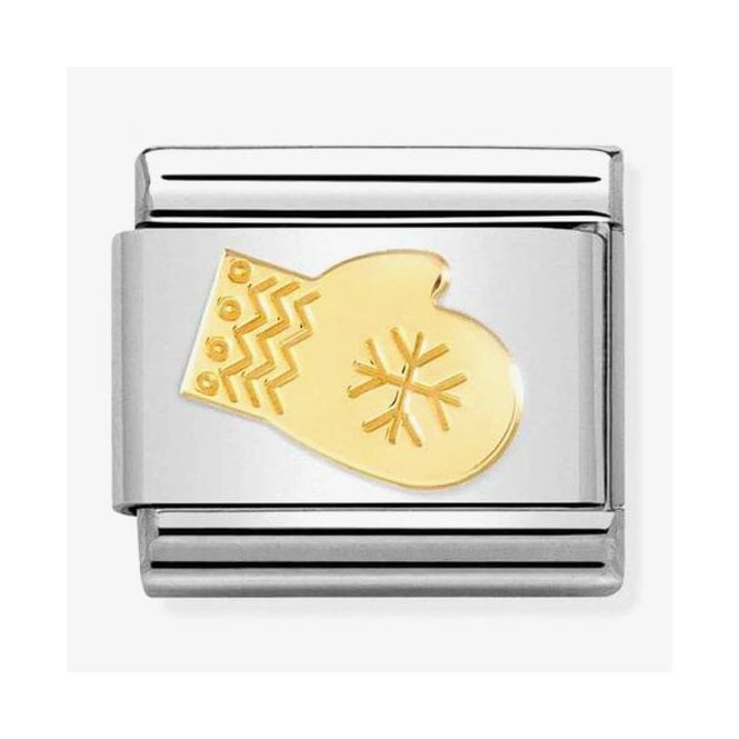 NOMINATION ITALY Classic Yellow Gold Snowflake Glove Charm