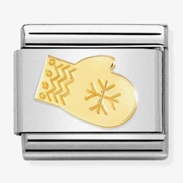 Classic Yellow Gold Snowflake Glove Charm