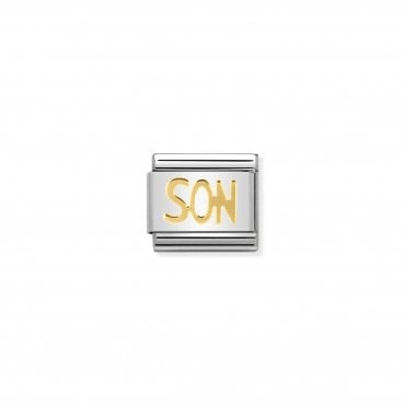 Classic Yellow Gold Son Charm