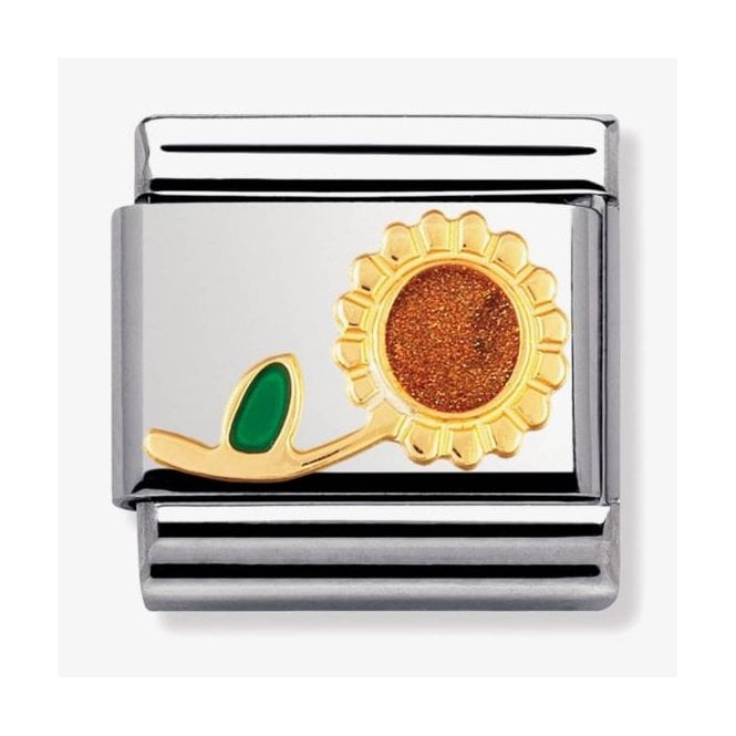 NOMINATION ITALY Classic Yellow Gold Sunflower Charm