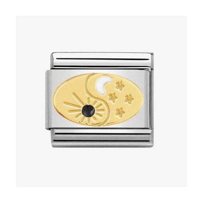 NOMINATION ITALY Classic Yellow Gold Tao Sun and Moon Charm
