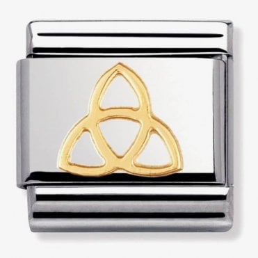 Classic Yellow Gold Trinity Knot Charm