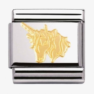 Classic Yellow Gold Unicorn Charm