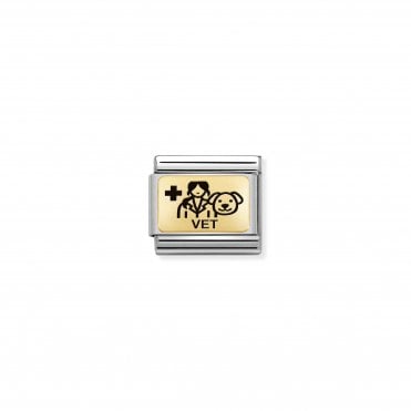 Classic Yellow Gold Vet Charm