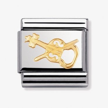 Classic Yellow Gold Violin Charm
