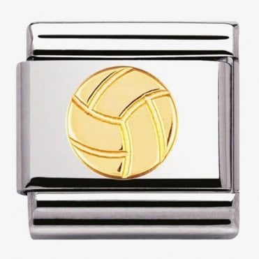 Classic Yellow Gold Volleyball Charm