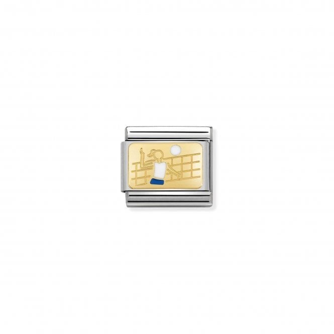NOMINATION ITALY Classic Yellow Gold Volleyball Player Charm