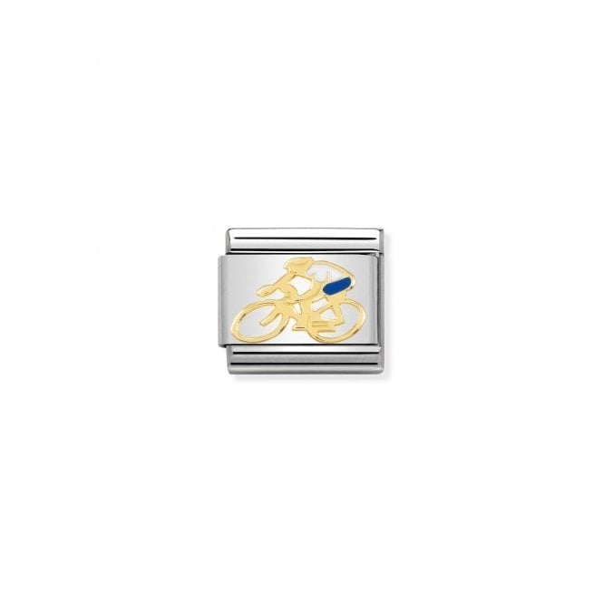 NOMINATION ITALY Classic Yellow Gold White Shirt Cyclist Charm