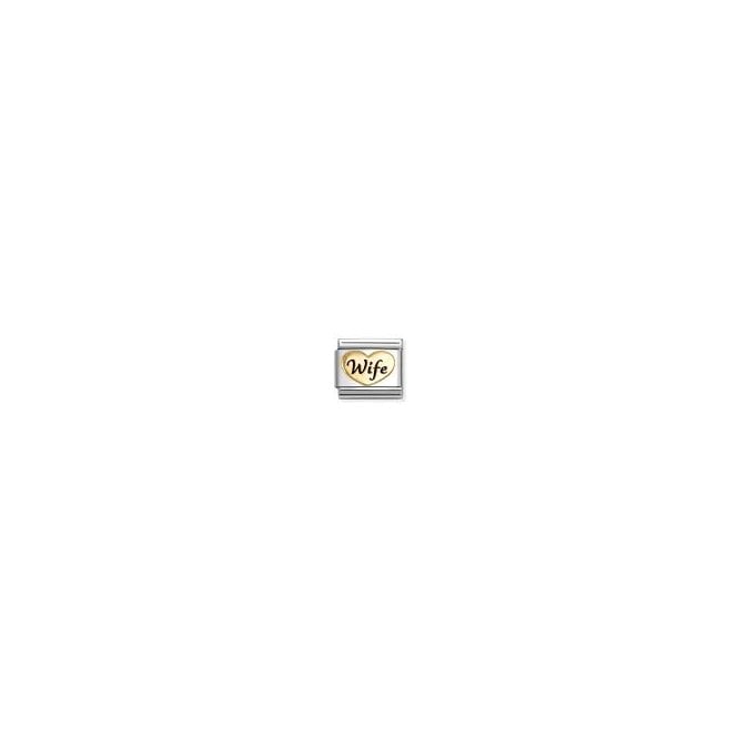 NOMINATION ITALY Classic Yellow Gold Wife Heart Charm