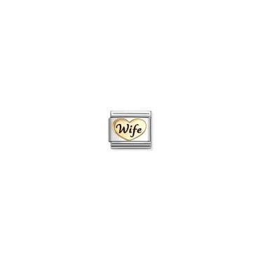 Classic Yellow Gold Wife Heart Charm