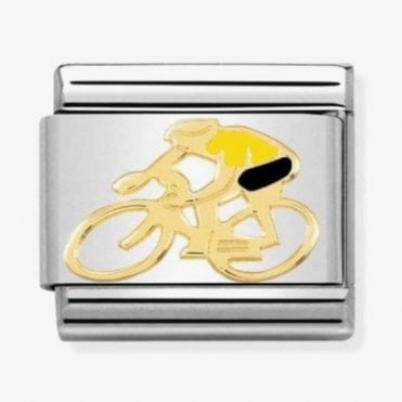 Classic Yellow Gold Yellow Cyclist Charm