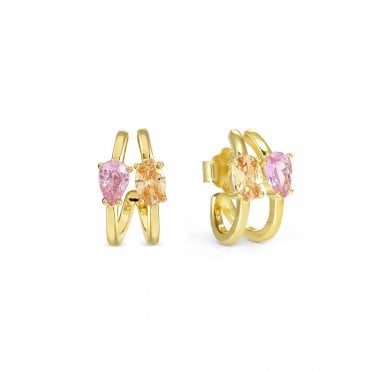 Colour Wave Gold Plated Aurora Earrings