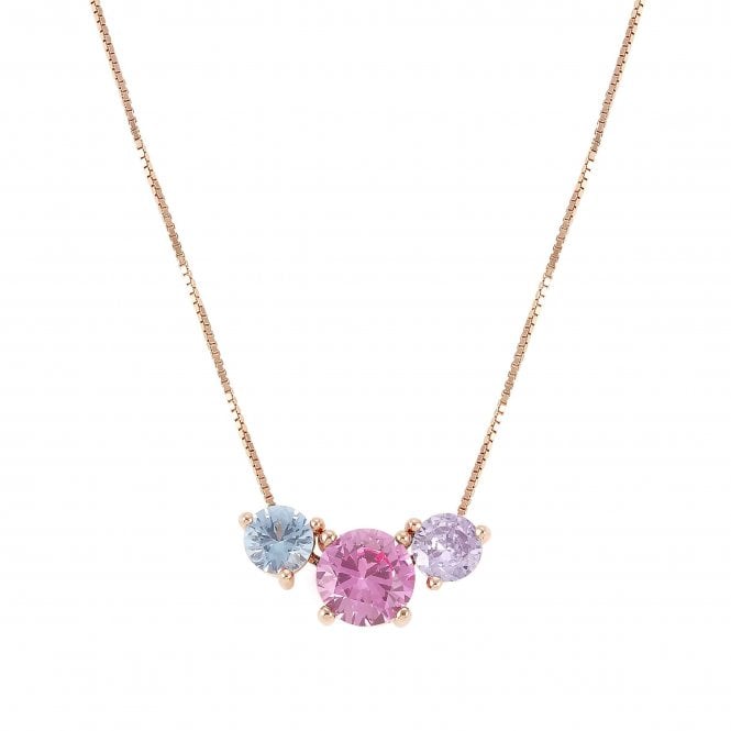 NOMINATION ITALY Colour Wave Rose Gold Mixed Colour CZ Necklace