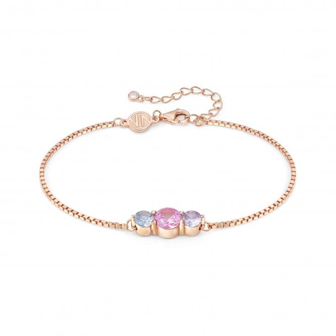 NOMINATION ITALY Colour Wave Rose Gold Mixed Coloured CZ Bracelet