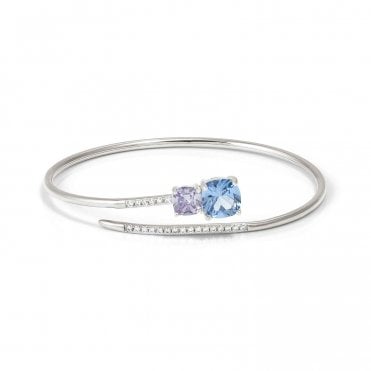 Colour Wave Silver Aurora Bangle
