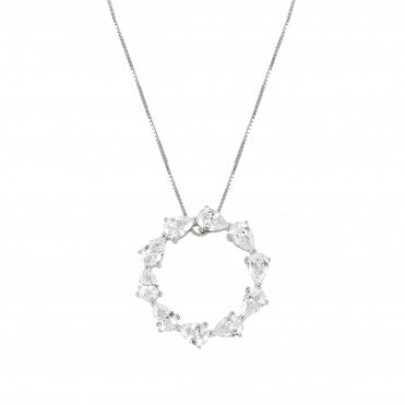Colour Wave White CZ Necklace