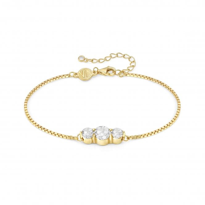 NOMINATION ITALY Colour Wave Yellow Gold White CZ Bracelet