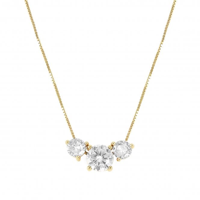 NOMINATION ITALY Colour Wave Yellow Gold White CZ Necklace