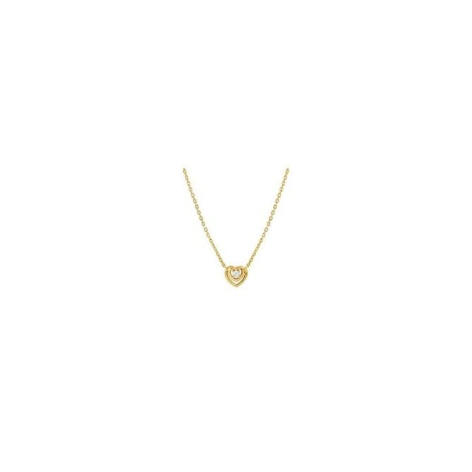 NOMINATION ITALY Cosmic Love Gold Plated Heart CZ Necklace