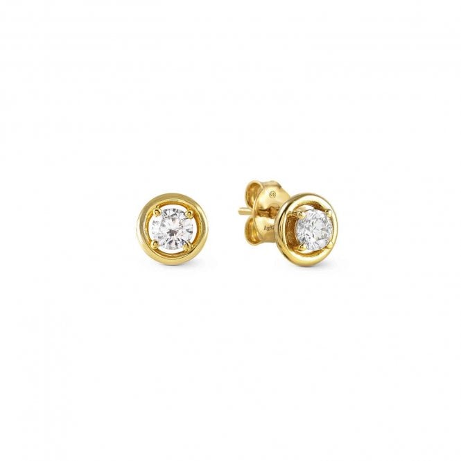 NOMINATION ITALY Cosmic Love Gold PVD CZ Circle Stud Earrings
