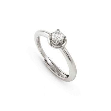Cosmic Love ring sterling silver and cubic zirconia circle ring