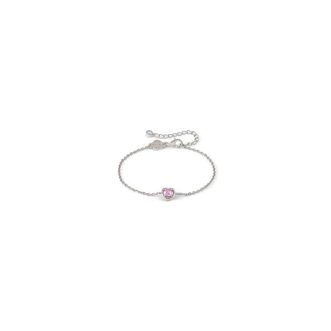 NOMINATION ITALY Cosmic Love Silver Pink Heart CZ Bracelet
