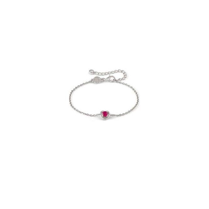 NOMINATION ITALY Cosmic Love Silver Red Heart CZ Bracelet