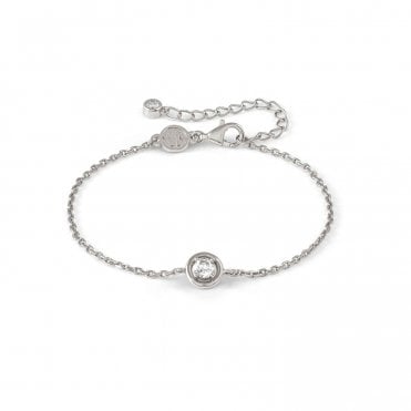 Cosmic Love Silver Round CZ Bracelet
