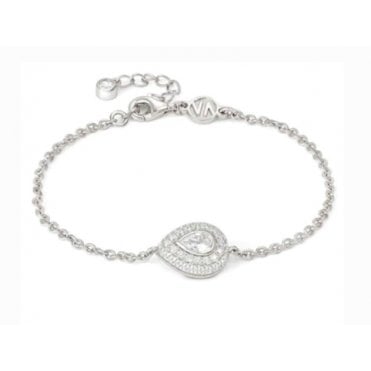 Domina Silver CZ Tear Drop Bracelet