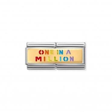 Double Yellow Gold & Enamel One in a Million Charm