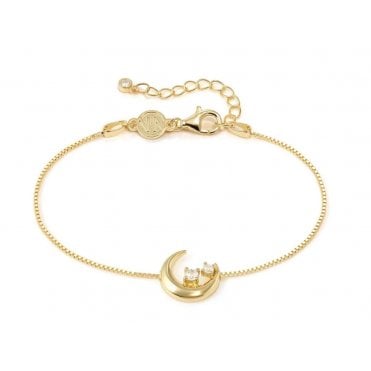 Dreams Beats Gold Plated Moon Bracelet