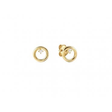 Dreams Beats Gold Plated Round Earrings