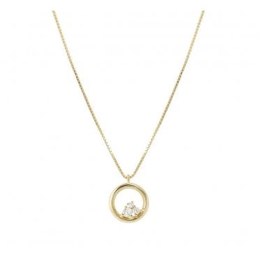 Dreams Beats Gold Plated Round Necklace
