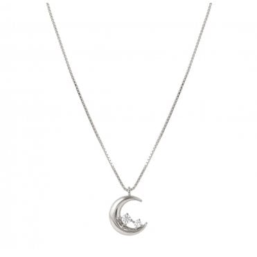 Dreams Beats Silver Moon Necklace