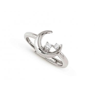 Dreams Beats Silver Moon Ring