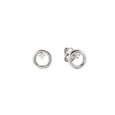Dreams Beats Silver Round Earrings