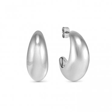 Ecclettica Silver Medium Moon Earrings
