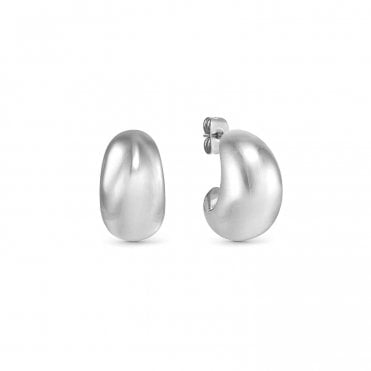 Ecclettica Silver Small Moon Earrings