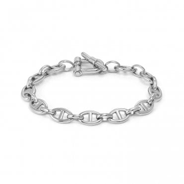 Ecclettica Silver T-Bar Link Large Bracelet