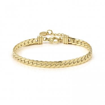 Ecclettica Yellow Gold Curb Chain Bracelet