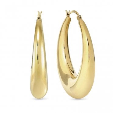 Ecclettica Yellow Gold Large Moon Earrings